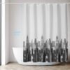Unyqoos® Waterafstotend en Sneldrogend Douchegordijn van Textiel met Inclusief Ringen, Transparant 180 x 200 cm