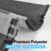 Unyqoos® Waterafstotend en Sneldrogend Douchegordijn van Textiel met Inclusief Ringen, Transparant 180 x 200 cm