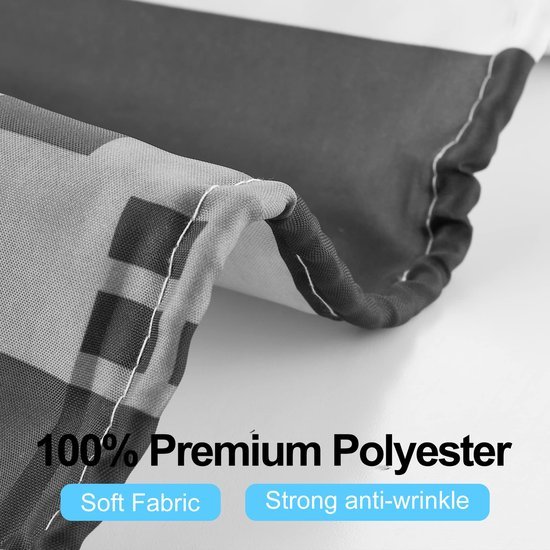 Unyqoos® Waterafstotend en Sneldrogend Douchegordijn van Textiel met Inclusief Ringen, Transparant 180 x 200 cm