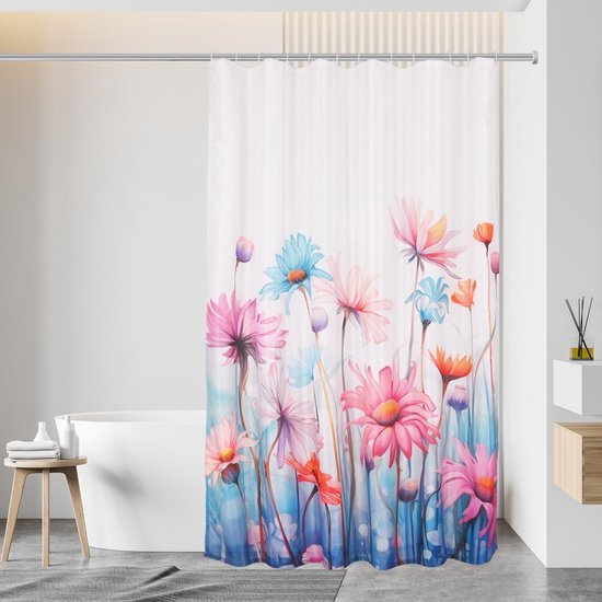 Unyqoos® Stijlvol Waterafstotend Douchegordijn met Schimmelwerende Eigenschappen en Verzwaarde Zoom voor Badkamers