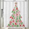 Unyqoos® Waterafstotend douchegordijn met creatieve kerstboom voor feestelijke badkamer