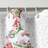 Unyqoos® Waterafstotend douchegordijn met creatieve kerstboom voor feestelijke badkamer