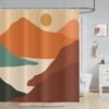Unyqoos® Stijlvol en Kleurrijk Douchegordijn met Abstracte Boho-Zonsondergang Print voor Badkamer
