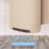Unyqoos® Stijlvol Waterafstotend Douchegordijn 180 x 200 cm met Verzwaarde Zoom en Ringen