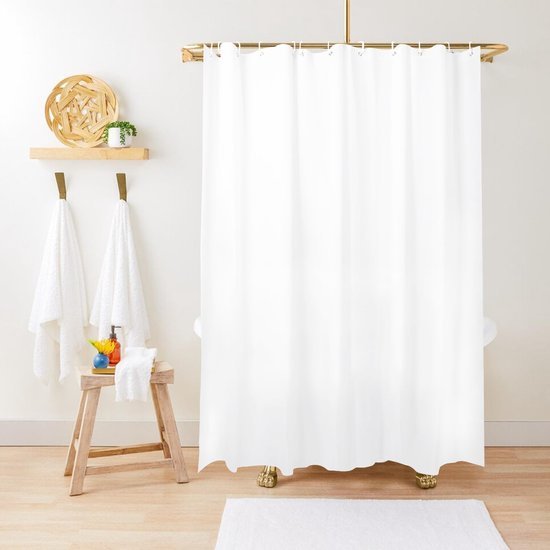 550x550-7978.jpg Unyqoos® Schimmelwerend en Waterdicht Douchegordijn met Versterkte Metalen Ogen, 180 x 200 cm, Wit