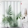 Unyqoos® Waterafstotend douchegordijn met plantenmotief voor badkamerdecoratie