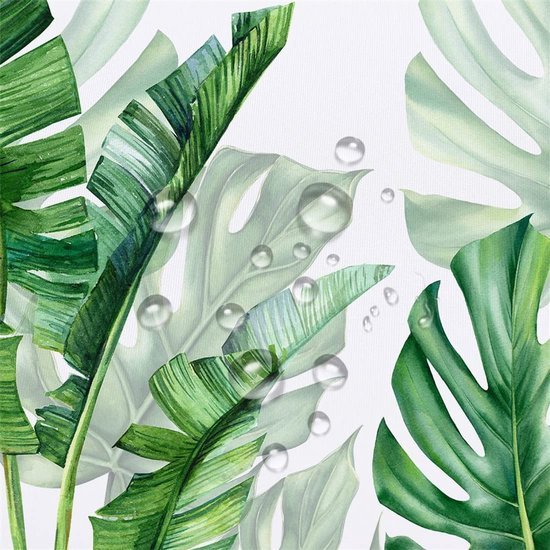 Unyqoos® Waterafstotend douchegordijn met plantenmotief voor badkamerdecoratie