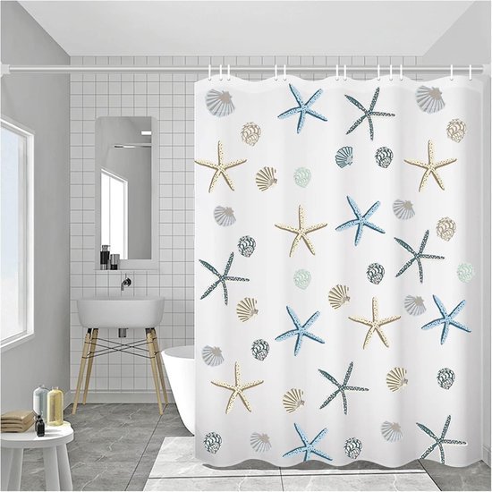 550x550-7990.jpg Unyqoos® Extra Groot Douchegordijn van Hoogwaardig Polyester met Schimmelwerende en Waterdichte Eigenschappen