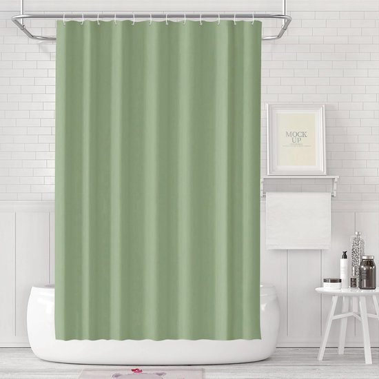 Unyqoos® Waterdicht en schimmelwerend douchegordijn met ringen voor badkamer