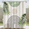 550x550-8024.jpg Unyqoos® Waterafstotend douchegordijn met groene bladeren en antischimmel bescherming