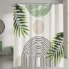 550x550-8025.jpg Unyqoos® Waterafstotend douchegordijn met groene bladeren en antischimmel bescherming