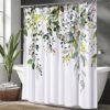 Unyqoos® Stijlvol Douchegordijn met Bladerenpatroon en Antibacteriële Coating, 180 x 200 cm