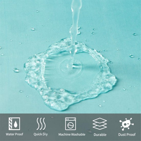 Unyqoos® Elegant Lang Douchegordijn Met Waterafstotende Technologie En Schimmelwerende Eigenschappen Voor Badkamer