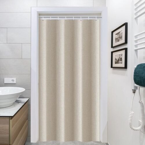 550x550-8076.jpg Unyqoos® Waterafstotend Douchegordijn van Luxe Textiel met Inclusief Kunststof Haken voor Verfrissende Badkamerervaring