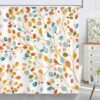 Unyqoos® Stijlvol Douchegordijn met Bloemen en Bladeren in Boho Aquarel Stijl voor Badkamerdecoratie
