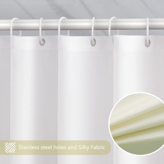 Unyqoos® Elegant Badkamergordijn met Waterafstotende en Schimmelwerende Eigenschappen voor Luxe Douche-ervaring