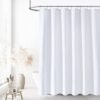 Unyqoos® Modern en Elegant Douchegordijn met Wafelpatroon, Schimmelwerend, Waterdicht en Wasbaar, Inclusief 12 Haken, Wit
