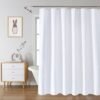Unyqoos® Modern en Elegant Douchegordijn met Wafelpatroon, Schimmelwerend, Waterdicht en Wasbaar, Inclusief 12 Haken, Wit