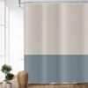 Unyqoos® Stijlvol en Waterdicht Douchegordijn 180x200 cm met Modern Beige-Blauw Motief en Haken