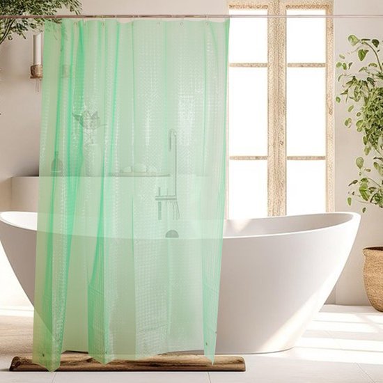 550x550-8135.jpg Unyqoos® Waterafstotende douchegordijnset met magneten en ringen voor elke badkamer
