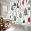 550x550-8145.jpg Unyqoos® Waterdicht douchegordijn met kerstthema en 12 roestbestendige haken