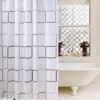 Unyqoos® Waterbestendig en Schimmelwerend Douchegordijn met Ruitpatroon 180 x 200 cm voor Badkamer