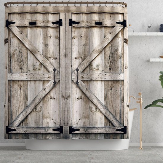 550x550-8230.jpg Unyqoos® Waterdicht en schimmelwerend douchegordijn van textiel met 12 haken