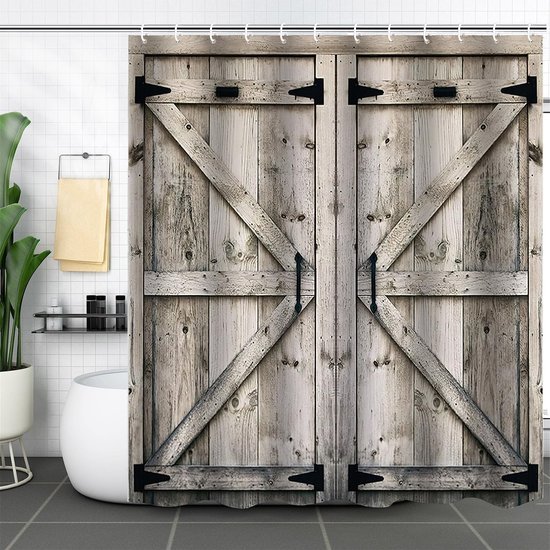 550x550-8231.jpg Unyqoos® Waterdicht en schimmelwerend douchegordijn van textiel met 12 haken