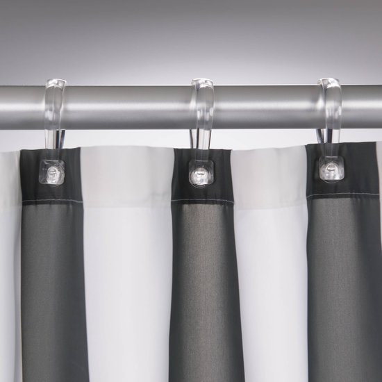 Unyqoos® Grijs douchegordijn met waterafstotende eigenschappen en optimaal onderhoudsgemak