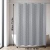 Unyqoos® Waterafstotend douchegordijn van polyester met 12 stevige ringen en grijze afwerking
