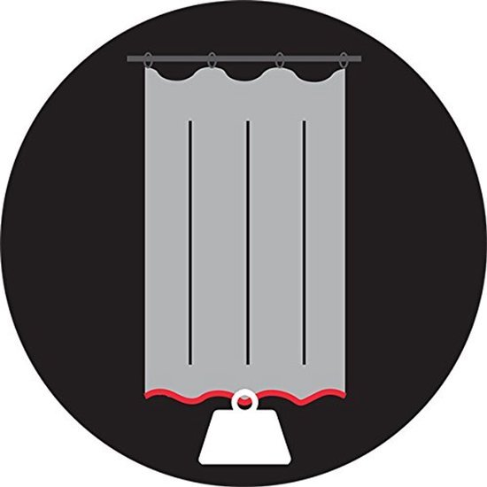 Unyqoos® Blauw douchegordijn met anti-schimmel en antibacteriële eigenschappen 180 x 200 cm