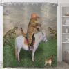 Unyqoos® Grappig Kat Cowboy Douchegordijn met Waterdichte Coating en Eenvoudige Installatie, 180 x 200 cm