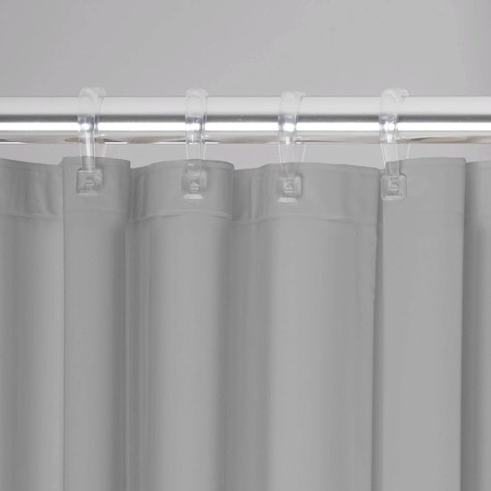 550x550-8285.jpg Unyqoos® Waterdicht lichtgrijs douchegordijn van Peva met bevestigingsogen