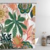 Unyqoos® Dekoratieve Bloemen Douchescherm 180x180 cm met Tropische Prints en Waterafstotend Polyester