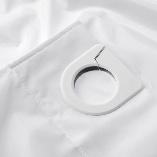 550x550-8303.jpg Unyqoos® Wit polyester douchegordijn met verzwaarde zoom en waterafstotende eigenschappen
