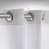 Unyqoos® Elegant Wit Douchegordijn van Katoen en Polyester met Extra Grote Ogen 180 x 200 cm