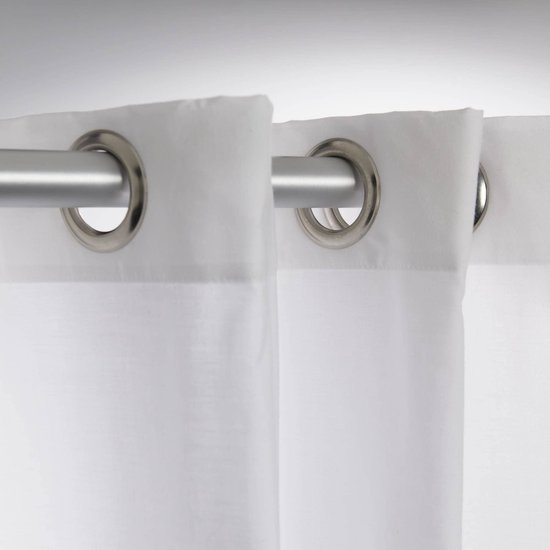 Unyqoos® Elegant Wit Douchegordijn van Katoen en Polyester met Extra Grote Ogen 180 x 200 cm