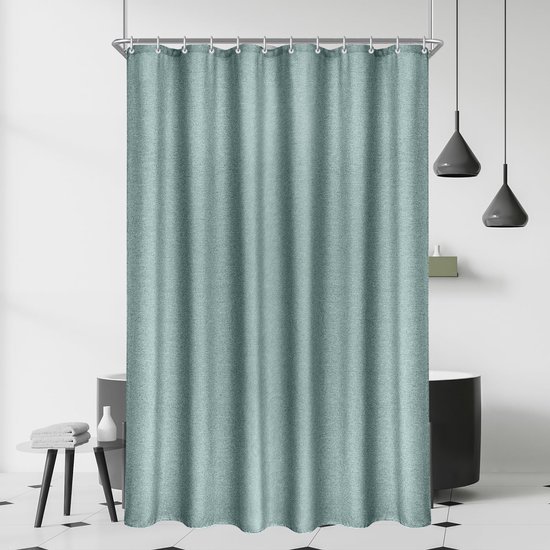 Unyqoos® Blauw polyester douchegordijn met antischimmel en waterafstotende eigenschappen