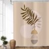 Unyqoos® Stijlvol Modern Douchegordijn in Abstracte Boho-Stijl met Waterdicht Textiel en 12 Haken, 180 x 200 cm