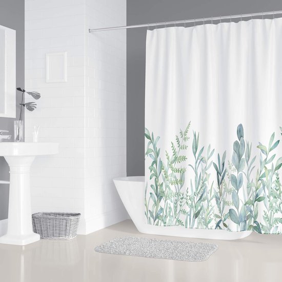 Unyqoos® Verfrissend Douchegordijn met Botanisch Motief voor Stijlvolle Badkamerinrichting
