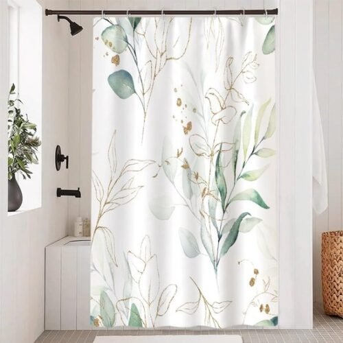 550x550-8352.jpg Unyqoos® en Stijlvol Douchegordijn met Eucalyptus Print voor een Luxe Badkamerervaring