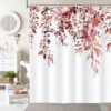 550x550-8364.jpg Unyqoos® Waterdichte douchegordijn met botanische print en roestvrijstalen ringen 180x180