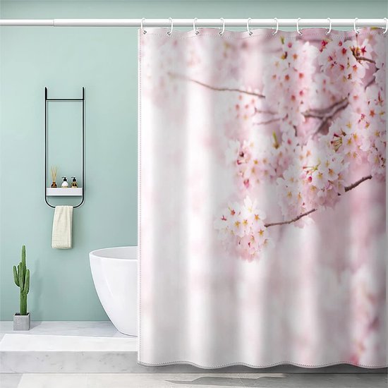 Unyqoos® Douchescherm met Bloemen en 3D-Design voor Stijlvolle Badkamerervaring