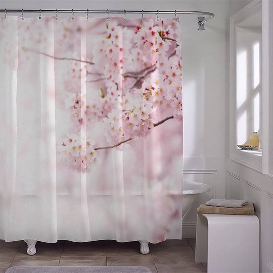 Unyqoos® Douchescherm met Bloemen en 3D-Design voor Stijlvolle Badkamerervaring