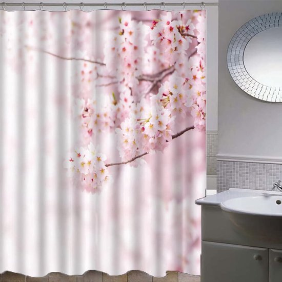 Unyqoos® Douchescherm met Bloemen en 3D-Design voor Stijlvolle Badkamerervaring