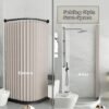 Unyqoos® Waterafstotende en schimmelbestendige douchegordijn met magnetische bevestiging