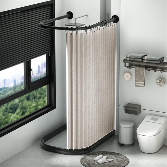 Unyqoos® Waterafstotende en schimmelbestendige douchegordijn met magnetische bevestiging