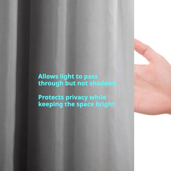 550x550-8421.jpg Unyqoos® Waterafstotende douchegordijn van polyester met anti-schimmel eigenschappen