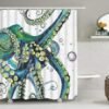 Unyqoos® Stijlvol Douchegordijn Met Zeeleven Print, Waterbestendig En Schimmelwerend, 180 x 200 cm, Inclusief Ringen