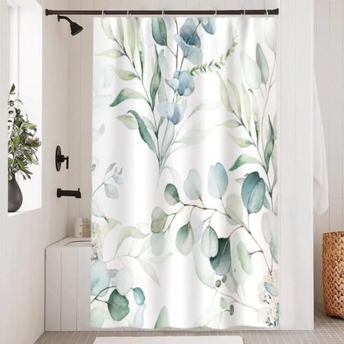 550x550-8448.jpg Unyqoos® Stijlvol Douchegordijn met Botanisch Bladmotief voor Luxe Badkamerervaring